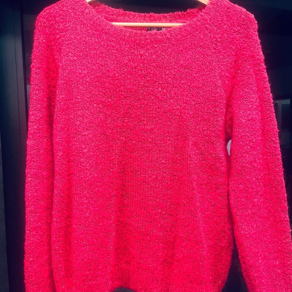 GAP Vibrant Pink Crew Neck Sweater